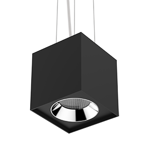 Светодиодный светильник VARTON DL-02 Cube подвесной 150х160 мм 36 Вт 3000 K 35° RAL9010 черный муар